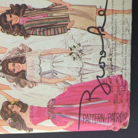 Vintage McCall's 8727 Brooke Shields Fashion Doll Clothing  Sewing Pattern - Picture 4 of 10
